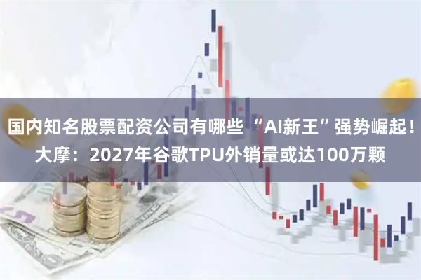 国内知名股票配资公司有哪些 “AI新王”强势崛起！大摩：2027年谷歌TPU外销量或达100万颗
